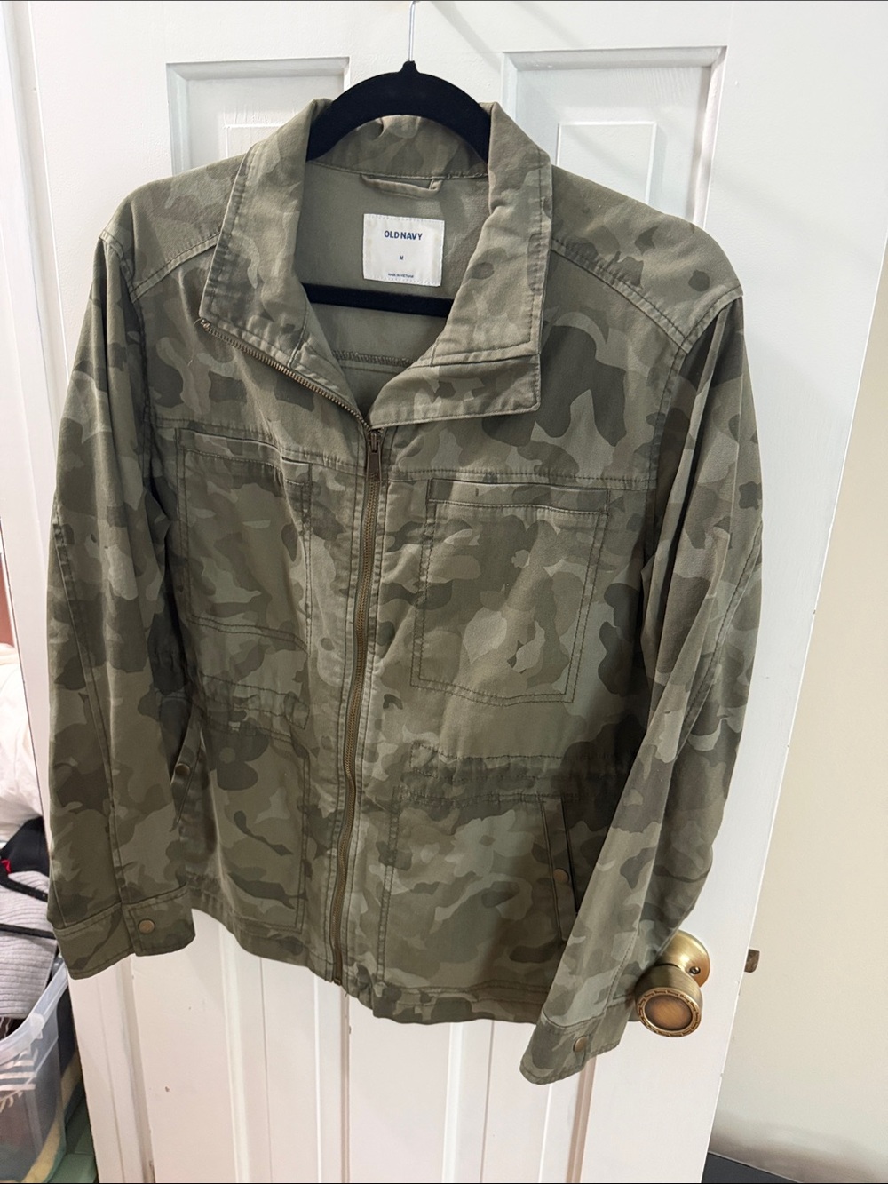 Old Navy Olive Green Camo Utility Jacket